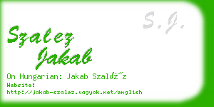 szalez jakab business card